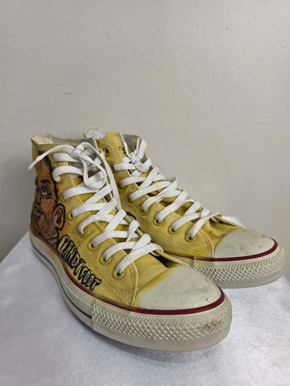 Converse White High Top Sneakers Handpainted Unisex 11W 9M